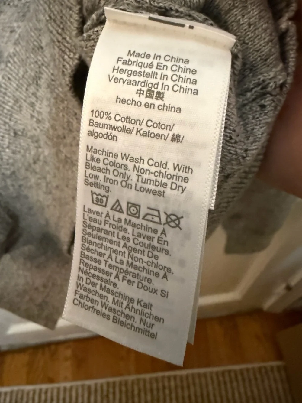 J.Crew Heather Gray Crewneck Sweater 100% Cotton